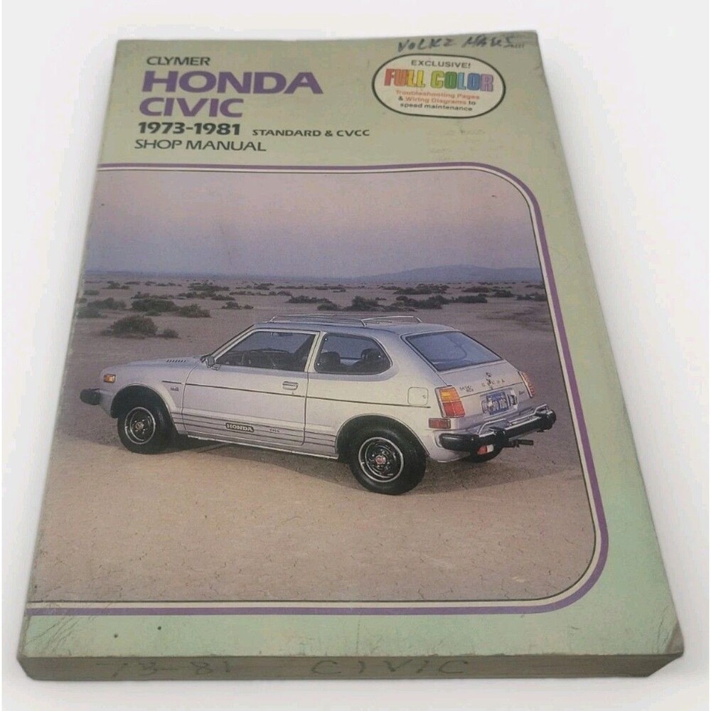 Honda Civic w/CVCC 1973 - 1981 CLYMER Shop Manual A227 COLOR Wiring Diagrams!